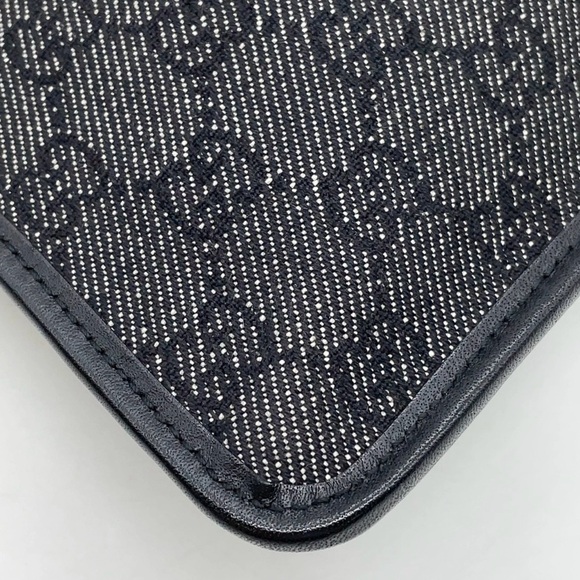 Auth Gucci GG Canavs x Leather Black
 SV Sacoche Shoulder Bag - Picture 12 of 14